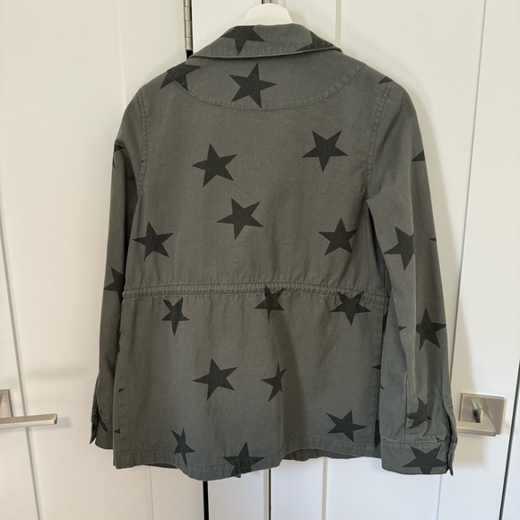 Aqua Star Print Utility Military Jacket - Picture 5 of 6